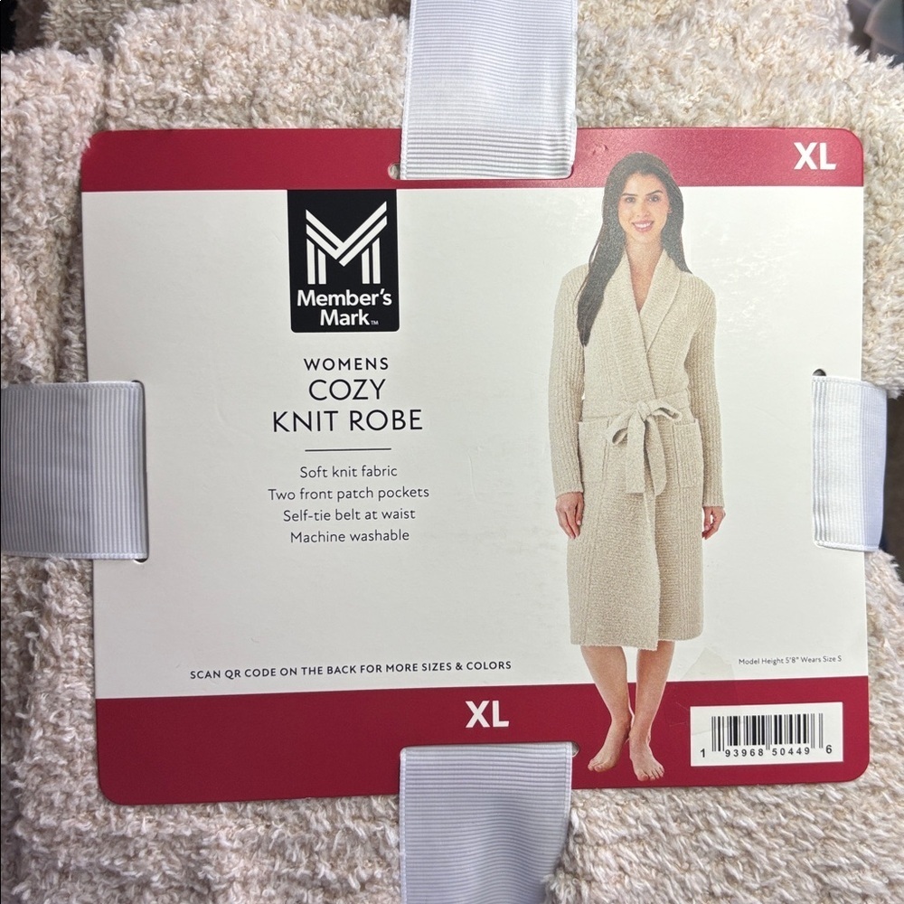 Member's Mark Women's Soft Cozy Knit Shawl Collar Robe or Long Belted Sweater - Picture 7 of 8